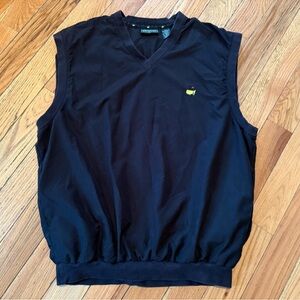 Masters Collection Golf Vest Mens Size XL Black Sleeveless Pullover Windbreaker